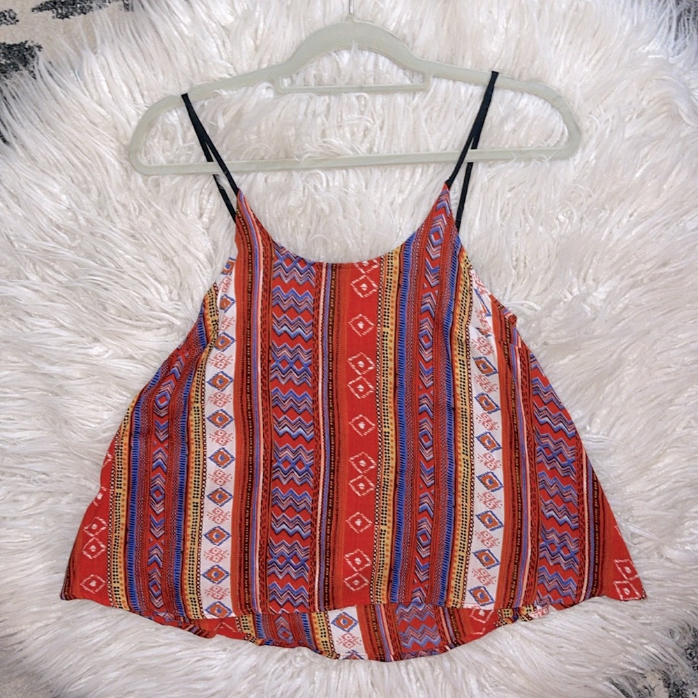 Fun & Flirt Aztec Cropped Tank - Picture 2 of 7